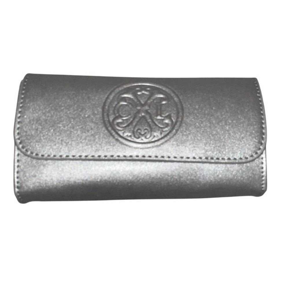 CXL by Christian Lacroix Silver Clutch Wristlet Purse Park Smooth Detach Handle